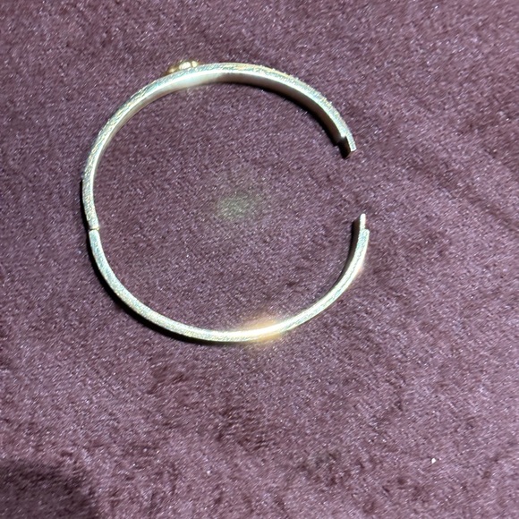 Stainless Steel Gold-Tone Shining and Sparkling Ladies Bangle Bracelet - Picture 12 of 14